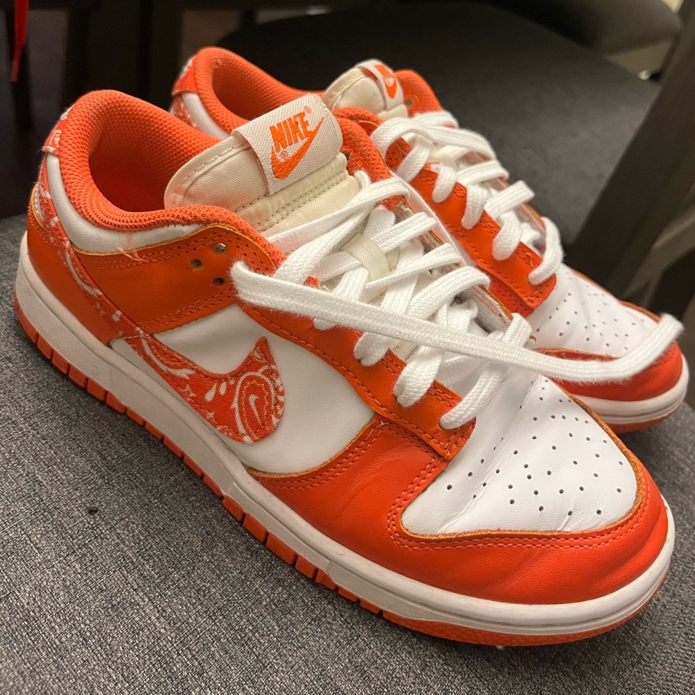 Nike Dunk Low Orange Paisley Women’s Size 7.5
